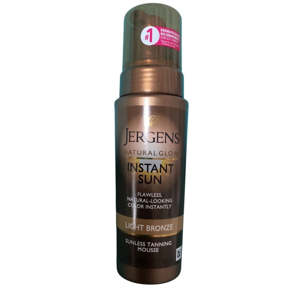 Jergens Natural Glow Instant Sun Light Bronze Sunless Tanning Mousse 6 fl oz‎
